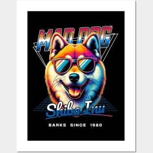 Mad Dog Shiba Inu Dog Posters and Art